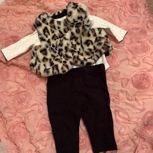 Little Me 3 piece set- leopard